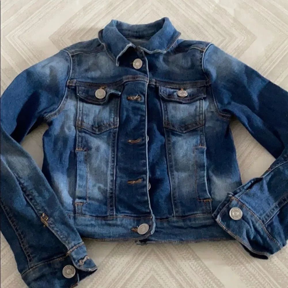 74AMK Girls Faded Blue Denim Jacket